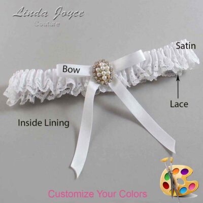 Couture Garters / Custom Wedding Garter / Customizable Wedding Garters / Personalized Wedding Garters / Christy #05-B04-M17 / Wedding Garters / Bridal Garter / Prom Garter / Linda Joyce Couture