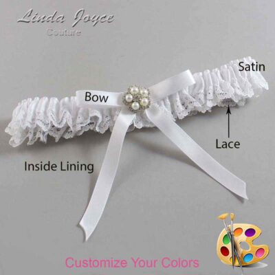 Couture Garters / Custom Wedding Garter / Customizable Wedding Garters / Personalized Wedding Garters / Cindi #05-B04-M20 / Wedding Garters / Bridal Garter / Prom Garter / Linda Joyce Couture