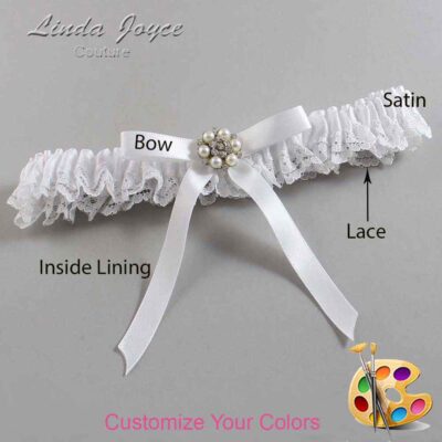 Couture Garters / Custom Wedding Garter / Customizable Wedding Garters / Personalized Wedding Garters / Donna #05-B04-M23 / Wedding Garters / Bridal Garter / Prom Garter / Linda Joyce Couture