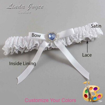Couture Garters / Custom Wedding Garter / Customizable Wedding Garters / Personalized Wedding Garters / Dovie #05-B04-M25 / Wedding Garters / Bridal Garter / Prom Garter / Linda Joyce Couture