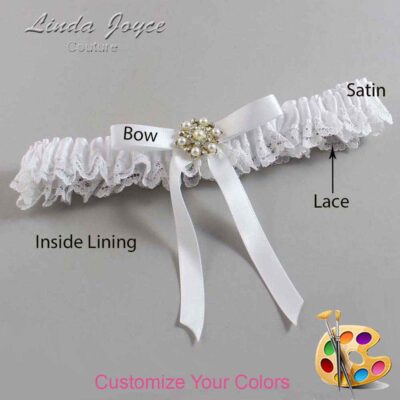 Couture Garters / Custom Wedding Garter / Customizable Wedding Garters / Personalized Wedding Garters / Dorinda #05-B04-M27 / Wedding Garters / Bridal Garter / Prom Garter / Linda Joyce Couture