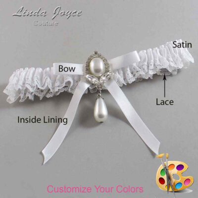 Couture Garters / Custom Wedding Garter / Customizable Wedding Garters / Personalized Wedding Garters / Erika #05-B04-M32 / Wedding Garters / Bridal Garter / Prom Garter / Linda Joyce Couture