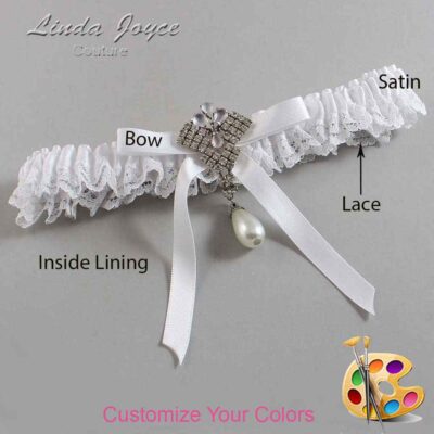 Couture Garters / Custom Wedding Garter / Customizable Wedding Garters / Personalized Wedding Garters / Estelle #05-B04-M33 / Wedding Garters / Bridal Garter / Prom Garter / Linda Joyce Couture