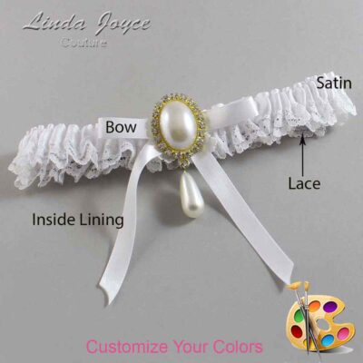 Couture Garters / Custom Wedding Garter / Customizable Wedding Garters / Personalized Wedding Garters / Eunice #05-B04-M34 / Wedding Garters / Bridal Garter / Prom Garter / Linda Joyce Couture