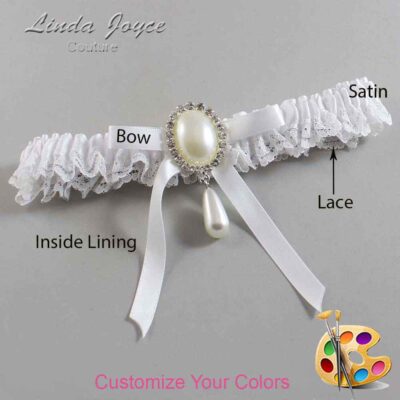 Couture Garters / Custom Wedding Garter / Customizable Wedding Garters / Personalized Wedding Garters / Eunice #05-B04-M35 / Wedding Garters / Bridal Garter / Prom Garter / Linda Joyce Couture