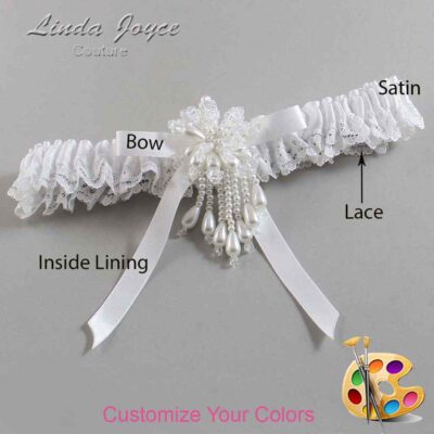 Couture Garters / Custom Wedding Garter / Customizable Wedding Garters / Personalized Wedding Garters / Desiree #05-B04-M38 / Wedding Garters / Bridal Garter / Prom Garter / Linda Joyce Couture