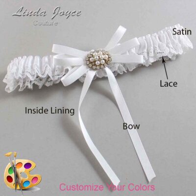 Couture Garters / Custom Wedding Garter / Customizable Wedding Garters / Personalized Wedding Garters / Cheryl #05-B11-M16 / Wedding Garters / Bridal Garter / Prom Garter / Linda Joyce Couture