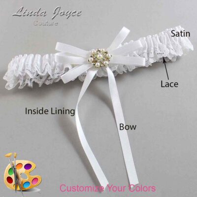 Couture Garters / Custom Wedding Garter / Customizable Wedding Garters / Personalized Wedding Garters / Ellie #05-B11-M27 / Wedding Garters / Bridal Garter / Prom Garter / Linda Joyce Couture