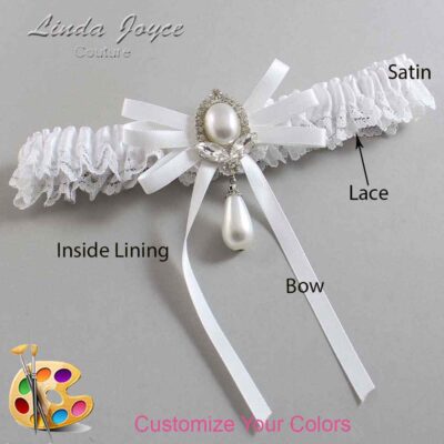 Couture Garters / Custom Wedding Garter / Customizable Wedding Garters / Personalized Wedding Garters / Felicia #05-B11-M32 / Wedding Garters / Bridal Garter / Prom Garter / Linda Joyce Couture
