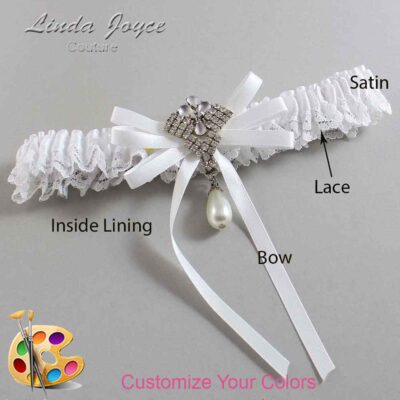 Couture Garters / Custom Wedding Garter / Customizable Wedding Garters / Personalized Wedding Garters / FiFi #05-B11-M33 / Wedding Garters / Bridal Garter / Prom Garter / Linda Joyce Couture