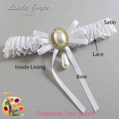 Couture Garters / Custom Wedding Garter / Customizable Wedding Garters / Personalized Wedding Garters / Florence #05-B11-M34 / Wedding Garters / Bridal Garter / Prom Garter / Linda Joyce Couture