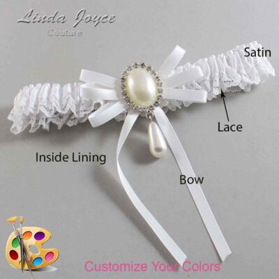 Couture Garters / Custom Wedding Garter / Customizable Wedding Garters / Personalized Wedding Garters / Florence #05-B11-M35 / Wedding Garters / Bridal Garter / Prom Garter / Linda Joyce Couture