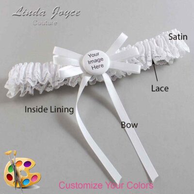 Couture Garters / Custom Wedding Garter / Customizable Wedding Garters / Personalized Wedding Garters / Custom Button #05-B11-M44 / Wedding Garters / Bridal Garter / Prom Garter / Linda Joyce Couture
