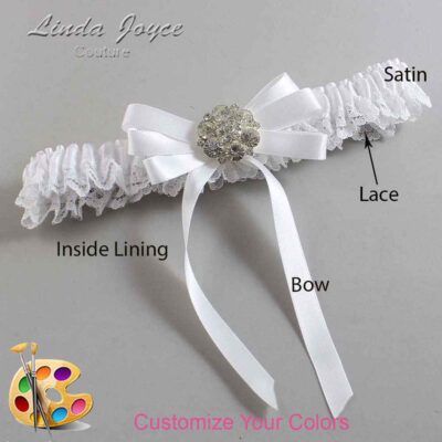 Couture Garters / Custom Wedding Garter / Customizable Wedding Garters / Personalized Wedding Garters / Ashton #05-B12-M11 / Wedding Garters / Bridal Garter / Prom Garter / Linda Joyce Couture