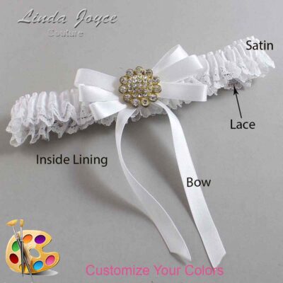 Couture Garters / Custom Wedding Garter / Customizable Wedding Garters / Personalized Wedding Garters / Brett #05-B12-M12 / Wedding Garters / Bridal Garter / Prom Garter / Linda Joyce Couture