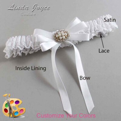 Couture Garters / Custom Wedding Garter / Customizable Wedding Garters / Personalized Wedding Garters / Tanya #05-B12-M16 / Wedding Garters / Bridal Garter / Prom Garter / Linda Joyce Couture