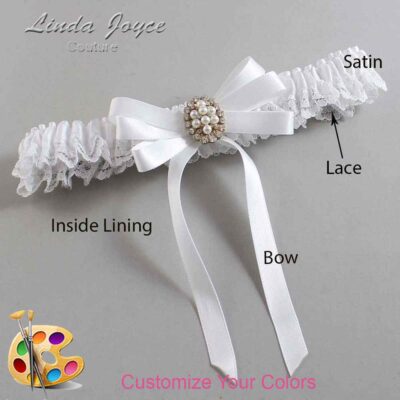 Couture Garters / Custom Wedding Garter / Customizable Wedding Garters / Personalized Wedding Garters / Whitney #05-B12-M17 / Wedding Garters / Bridal Garter / Prom Garter / Linda Joyce Couture