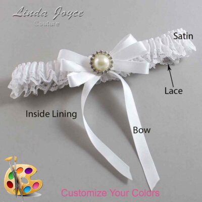 Couture Garters / Custom Wedding Garter / Customizable Wedding Garters / Personalized Wedding Garters / Carol #05-B12-M22 / Wedding Garters / Bridal Garter / Prom Garter / Linda Joyce Couture