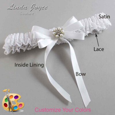 Couture Garters / Custom Wedding Garter / Customizable Wedding Garters / Personalized Wedding Garters / Thelma #05-B12-M23 / Wedding Garters / Bridal Garter / Prom Garter / Linda Joyce Couture