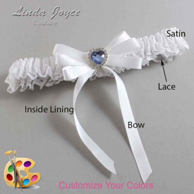 Couture Garters / Custom Wedding Garter / Customizable Wedding Garters / Personalized Wedding Garters / Winnie #05-B12-M25 / Wedding Garters / Bridal Garter / Prom Garter / Linda Joyce Couture