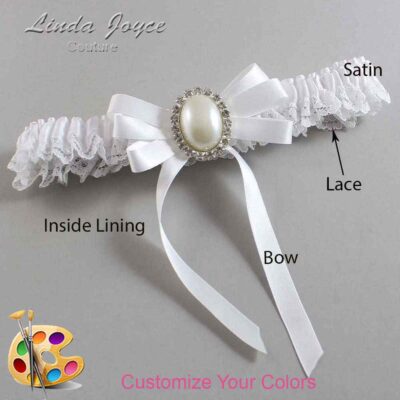 Couture Garters / Custom Wedding Garter / Customizable Wedding Garters / Personalized Wedding Garters / Zoe #05-B12-M31 / Wedding Garters / Bridal Garter / Prom Garter / Linda Joyce Couture