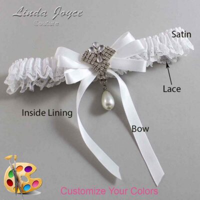 Couture Garters / Custom Wedding Garter / Customizable Wedding Garters / Personalized Wedding Garters / Priscilla #05-B12-M33 / Wedding Garters / Bridal Garter / Prom Garter / Linda Joyce Couture