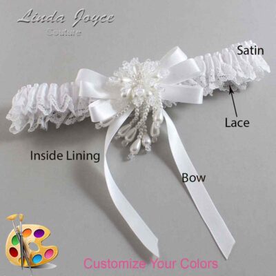 Couture Garters / Custom Wedding Garter / Customizable Wedding Garters / Personalized Wedding Garters / Paula #05-B12-M38 / Wedding Garters / Bridal Garter / Prom Garter / Linda Joyce Couture