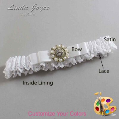 Couture Garters / Custom Wedding Garter / Customizable Wedding Garters / Personalized Wedding Garters / Kelsea #05-B20-M14 / Wedding Garters / Bridal Garter / Prom Garter / Linda Joyce Couture