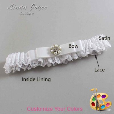 Couture Garters / Custom Wedding Garter / Customizable Wedding Garters / Personalized Wedding Garters / Frances #05-B20-M23 / Wedding Garters / Bridal Garter / Prom Garter / Linda Joyce Couture