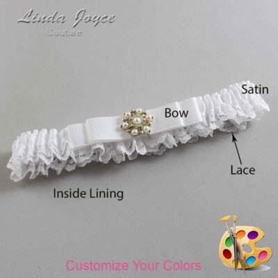Couture Garters / Custom Wedding Garter / Customizable Wedding Garters / Personalized Wedding Garters / Becky #05-B20-M27 / Wedding Garters / Bridal Garter / Prom Garter / Linda Joyce Couture