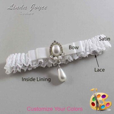 Couture Garters / Custom Wedding Garter / Customizable Wedding Garters / Personalized Wedding Garters / Joyce #05-B20-M32 / Wedding Garters / Bridal Garter / Prom Garter / Linda Joyce Couture