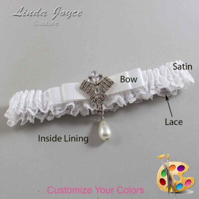 Couture Garters / Custom Wedding Garter / Customizable Wedding Garters / Personalized Wedding Garters / Miranda #05-B20-M33 / Wedding Garters / Bridal Garter / Prom Garter / Linda Joyce Couture
