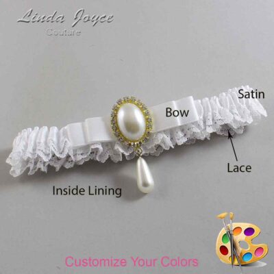 Couture Garters / Custom Wedding Garter / Customizable Wedding Garters / Personalized Wedding Garters / Myra #05-B20-M34 / Wedding Garters / Bridal Garter / Prom Garter / Linda Joyce Couture