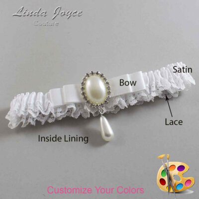 Couture Garters / Custom Wedding Garter / Customizable Wedding Garters / Personalized Wedding Garters / Myra #05-B20-M35 / Wedding Garters / Bridal Garter / Prom Garter / Linda Joyce Couture