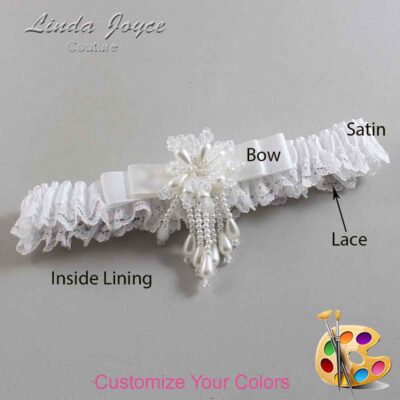 Couture Garters / Custom Wedding Garter / Customizable Wedding Garters / Personalized Wedding Garters / Regina #05-B20-M38 / Wedding Garters / Bridal Garter / Prom Garter / Linda Joyce Couture
