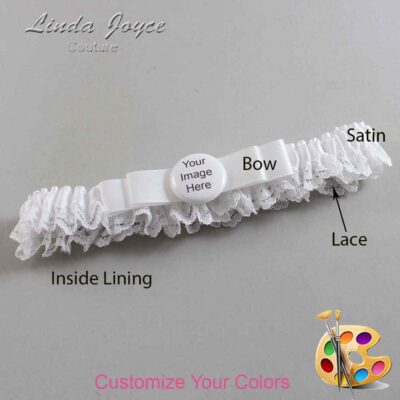 Couture Garters / Custom Wedding Garter / Customizable Wedding Garters / Personalized Wedding Garters / Custom Button #05-B20-M44 / Wedding Garters / Bridal Garter / Prom Garter / Linda Joyce Couture
