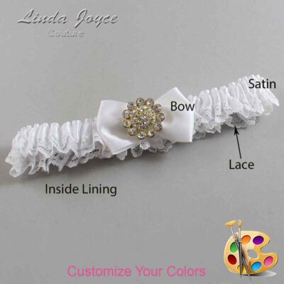 Couture Garters / Custom Wedding Garter / Customizable Wedding Garters / Personalized Wedding Garters / Carrie #05-B21-M12 / Wedding Garters / Bridal Garter / Prom Garter / Linda Joyce Couture