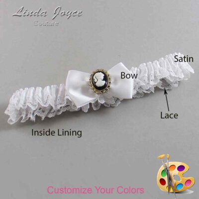Couture Garters / Custom Wedding Garter / Customizable Wedding Garters / Personalized Wedding Garters / Brooke #05-B21-M15 / Wedding Garters / Bridal Garter / Prom Garter / Linda Joyce Couture