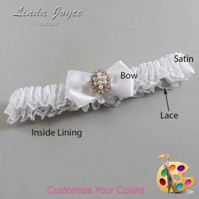 Couture Garters / Custom Wedding Garter / Customizable Wedding Garters / Personalized Wedding Garters / Betty #05-B21-M17 / Wedding Garters / Bridal Garter / Prom Garter / Linda Joyce Couture