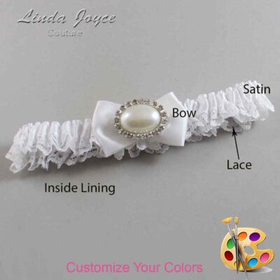 Couture Garters / Custom Wedding Garter / Customizable Wedding Garters / Personalized Wedding Garters / Bernie #05-B21-M30 / Wedding Garters / Bridal Garter / Prom Garter / Linda Joyce Couture