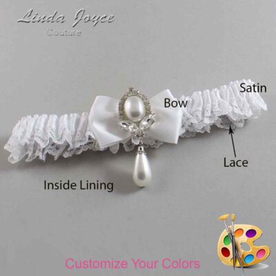 Couture Garters / Custom Wedding Garter / Customizable Wedding Garters / Personalized Wedding Garters / Afton #05-B21-M32 / Wedding Garters / Bridal Garter / Prom Garter / Linda Joyce Couture