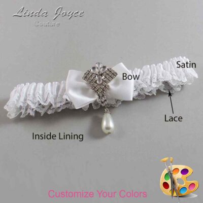 Couture Garters / Custom Wedding Garter / Customizable Wedding Garters / Personalized Wedding Garters / Constance #05-B21-M33 / Wedding Garters / Bridal Garter / Prom Garter / Linda Joyce Couture