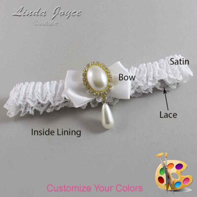 Couture Garters / Custom Wedding Garter / Customizable Wedding Garters / Personalized Wedding Garters / Victoria #05-B21-M34 / Wedding Garters / Bridal Garter / Prom Garter / Linda Joyce Couture