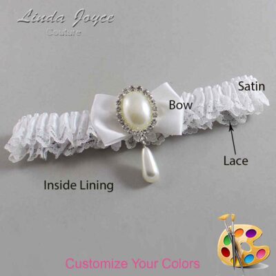 Couture Garters / Custom Wedding Garter / Customizable Wedding Garters / Personalized Wedding Garters / Victoria #05-B21-M35 / Wedding Garters / Bridal Garter / Prom Garter / Linda Joyce Couture