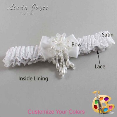 Couture Garters / Custom Wedding Garter / Customizable Wedding Garters / Personalized Wedding Garters / Lori #05-B21-M38 / Wedding Garters / Bridal Garter / Prom Garter / Linda Joyce Couture