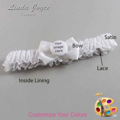 Couture Garters / Custom Wedding Garter / Customizable Wedding Garters / Personalized Wedding Garters / Custom Button #05-B21-M44 / Wedding Garters / Bridal Garter / Prom Garter / Linda Joyce Couture