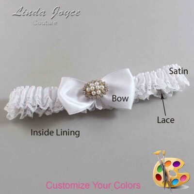Couture Garters / Custom Wedding Garter / Customizable Wedding Garters / Personalized Wedding Garters / Kathy #05-B31-M16 / Wedding Garters / Bridal Garter / Prom Garter / Linda Joyce Couture