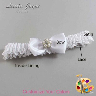 Couture Garters / Custom Wedding Garter / Customizable Wedding Garters / Personalized Wedding Garters / Laureen #05-B31-M20 / Wedding Garters / Bridal Garter / Prom Garter / Linda Joyce Couture