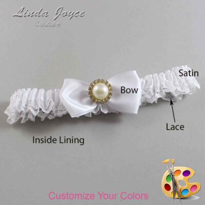 Couture Garters / Custom Wedding Garter / Customizable Wedding Garters / Personalized Wedding Garters / Kendra #05-B31-M21 / Wedding Garters / Bridal Garter / Prom Garter / Linda Joyce Couture