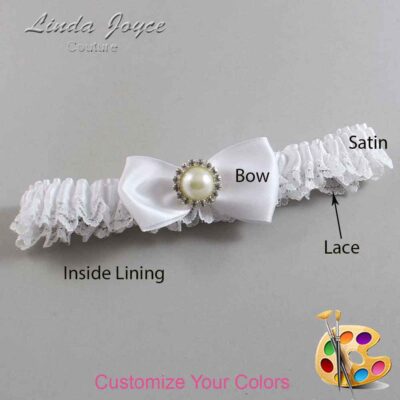 Couture Garters / Custom Wedding Garter / Customizable Wedding Garters / Personalized Wedding Garters / Kendra #05-B31-M22 / Wedding Garters / Bridal Garter / Prom Garter / Linda Joyce Couture